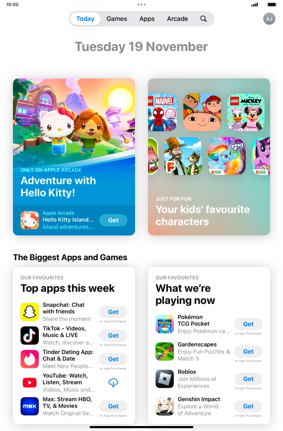 Press the search icon.