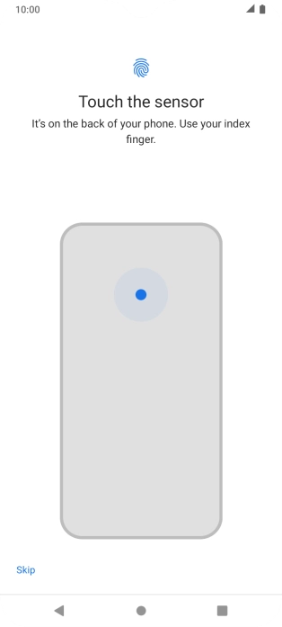 Follow the instructions on the screen to create the phone lock code using your fingerprint.