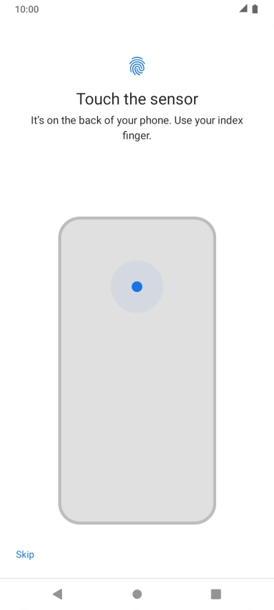 Follow the instructions on the screen to create the phone lock code using your fingerprint.