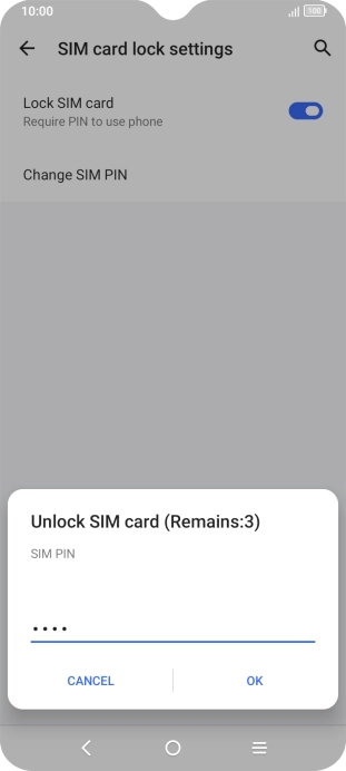 Key in your PIN and press OK.