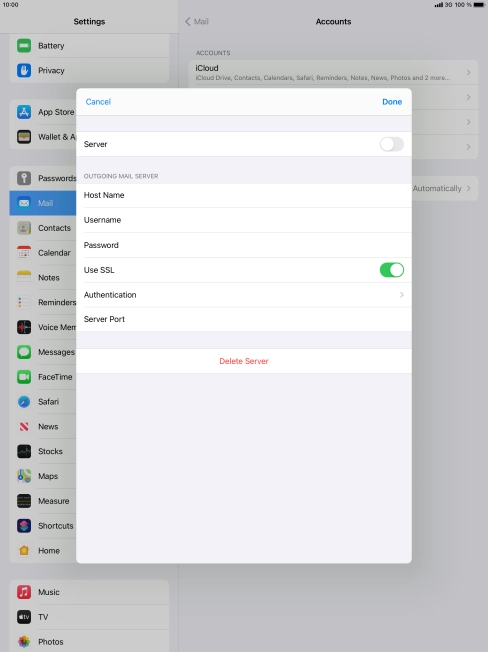 Press the indicator next to 