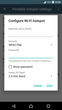Press the field below 