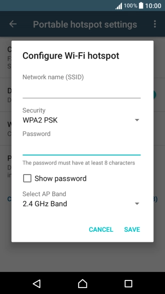 Press the field below 