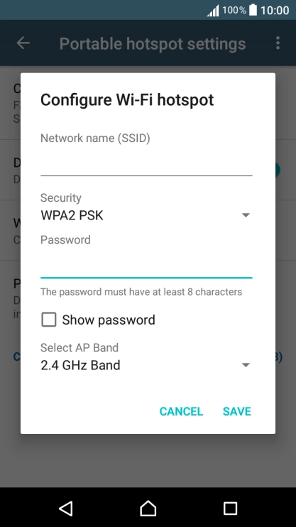 Press the field below 