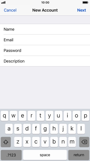 Press Description and key in the required name.