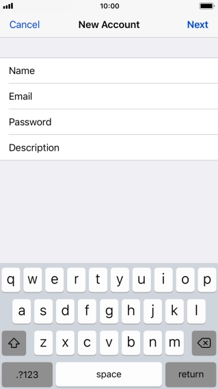 Press Description and key in the required name.
