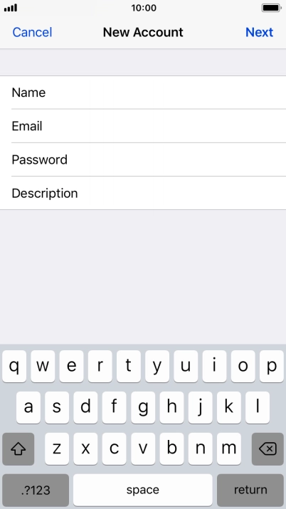 Press Description and key in the required name.