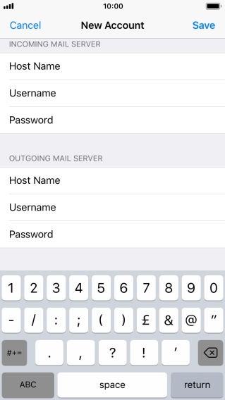 Press Save. Your email account has now been set up. To select more settings for incoming and outgoing server, proceed with the following steps.