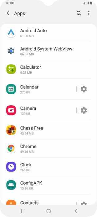 Press the required app.
