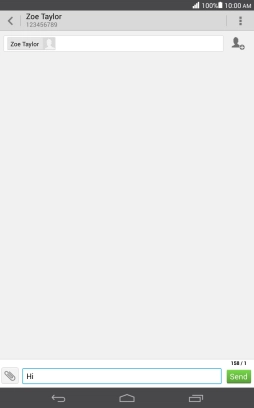 Press Send when you've written your text message.