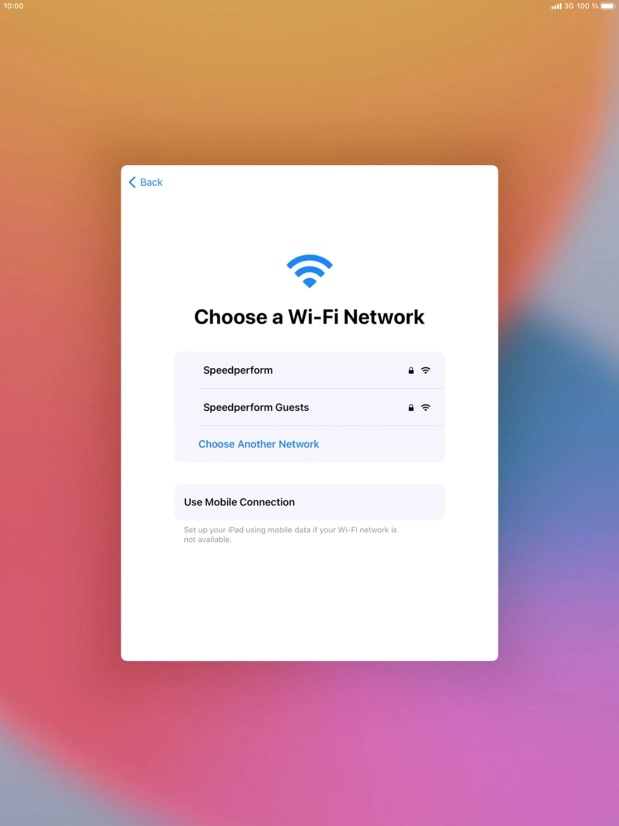 Press the required Wi-Fi network.
