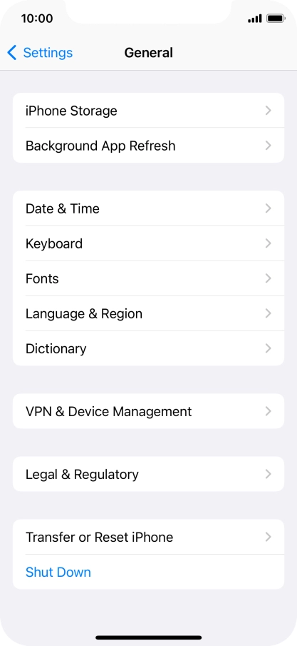 Press Transfer or Reset iPhone.