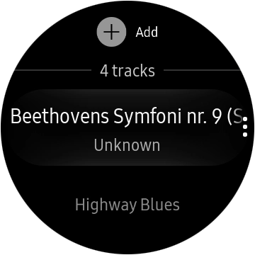 Press the required audio file.
