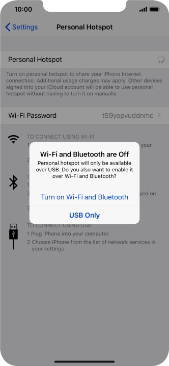 If Wi-Fi is turned off, press Turn on Wi-Fi and Bluetooth.