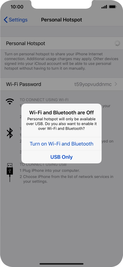 If Wi-Fi is turned off, press Turn on Wi-Fi and Bluetooth.