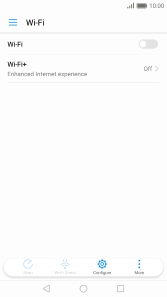 Press Wi-Fi to turn on the function.