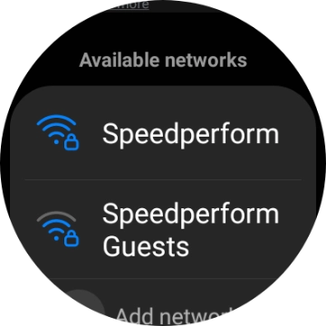 Press the required Wi-Fi network.