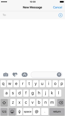 Press the search field and key in the first letters of the recipient's name.