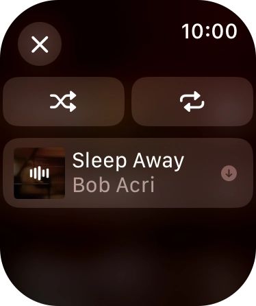 Press the shuffle icon to turn the function on or off.