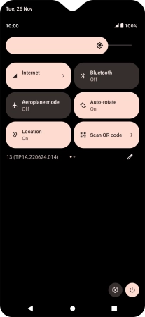 Press the settings icon.