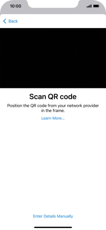 Place the QR code you've received inside the phone camera frame to scan the code.