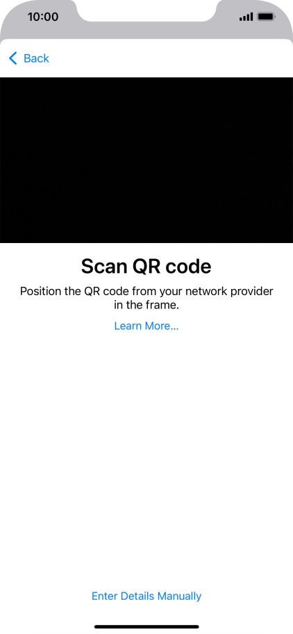 Place the QR code you've received inside the phone camera frame to scan the code.