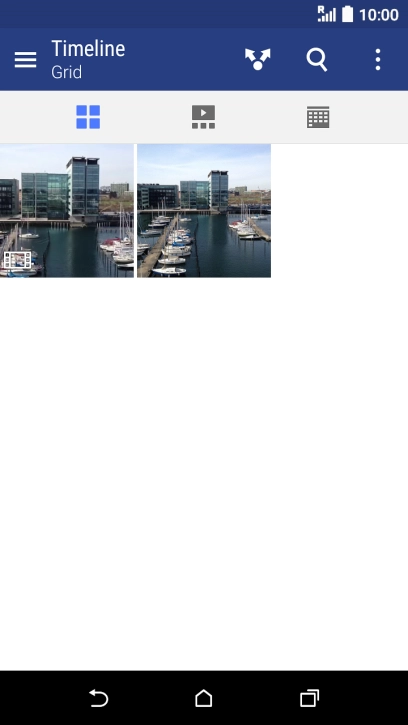 Press the required picture or video clip.