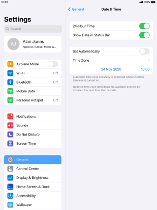 Press the indicator next to 