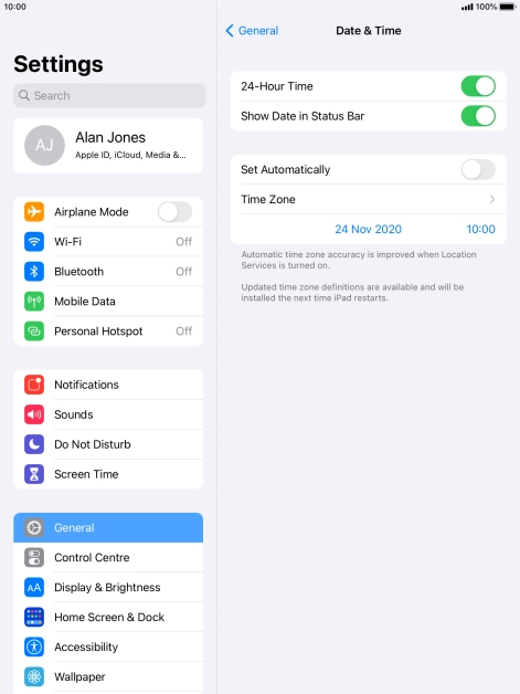 Press the indicator next to 