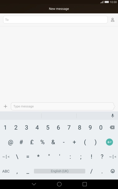 Press the required numbers and symbols.