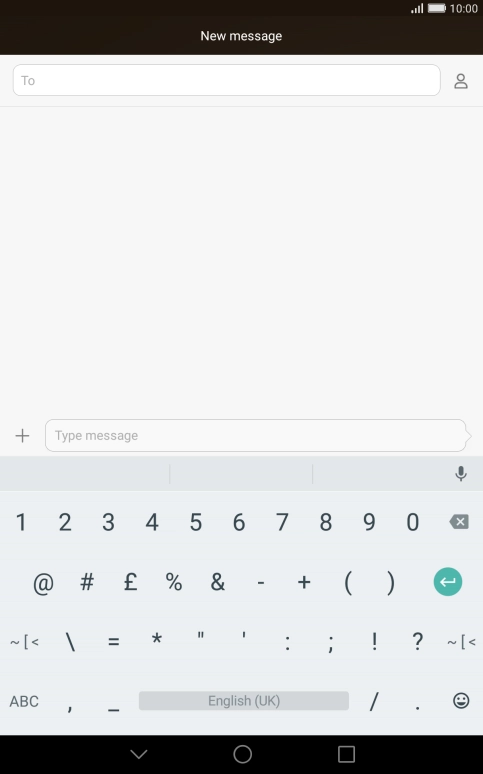 Press the required numbers and symbols.