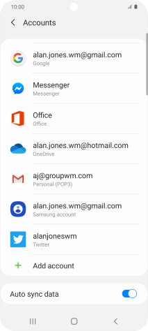 Press the indicator next to 