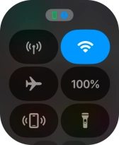 Press the mobile data icon to turn the function on or off.