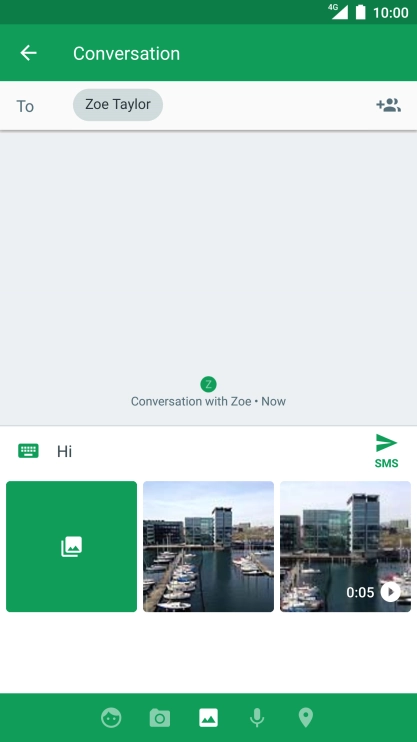 Press the gallery icon.