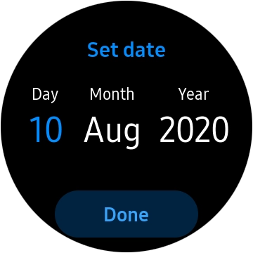 Slide your finger right or left on the Touch bezel to set the required date.