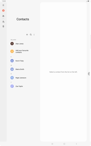 Slide your finger right starting from the left side of the screen.