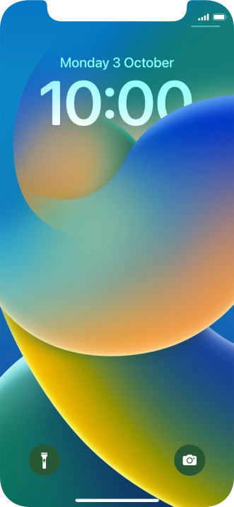 Press and hold anywhere on the lock screen.