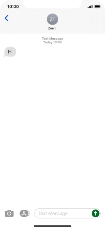 Slide your finger upwards starting from the bottom of the screen to return to the home screen.