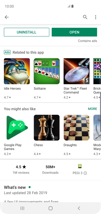 Press the Home key to return to the home screen.