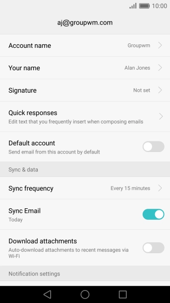 Press Account name and key in the required name.