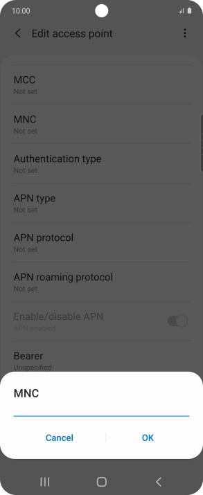 Key in 03 and press OK.
