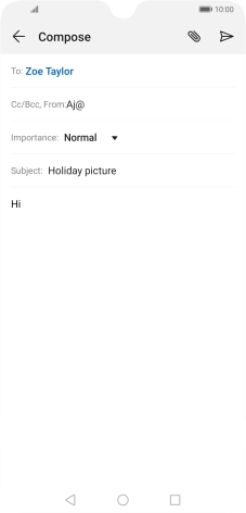Press the attachment icon.