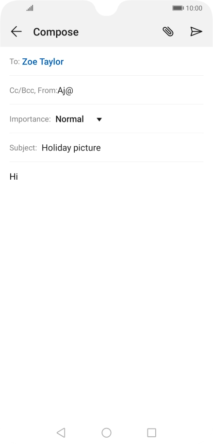 Press the attachment icon.