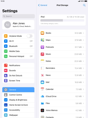 Press the required app.