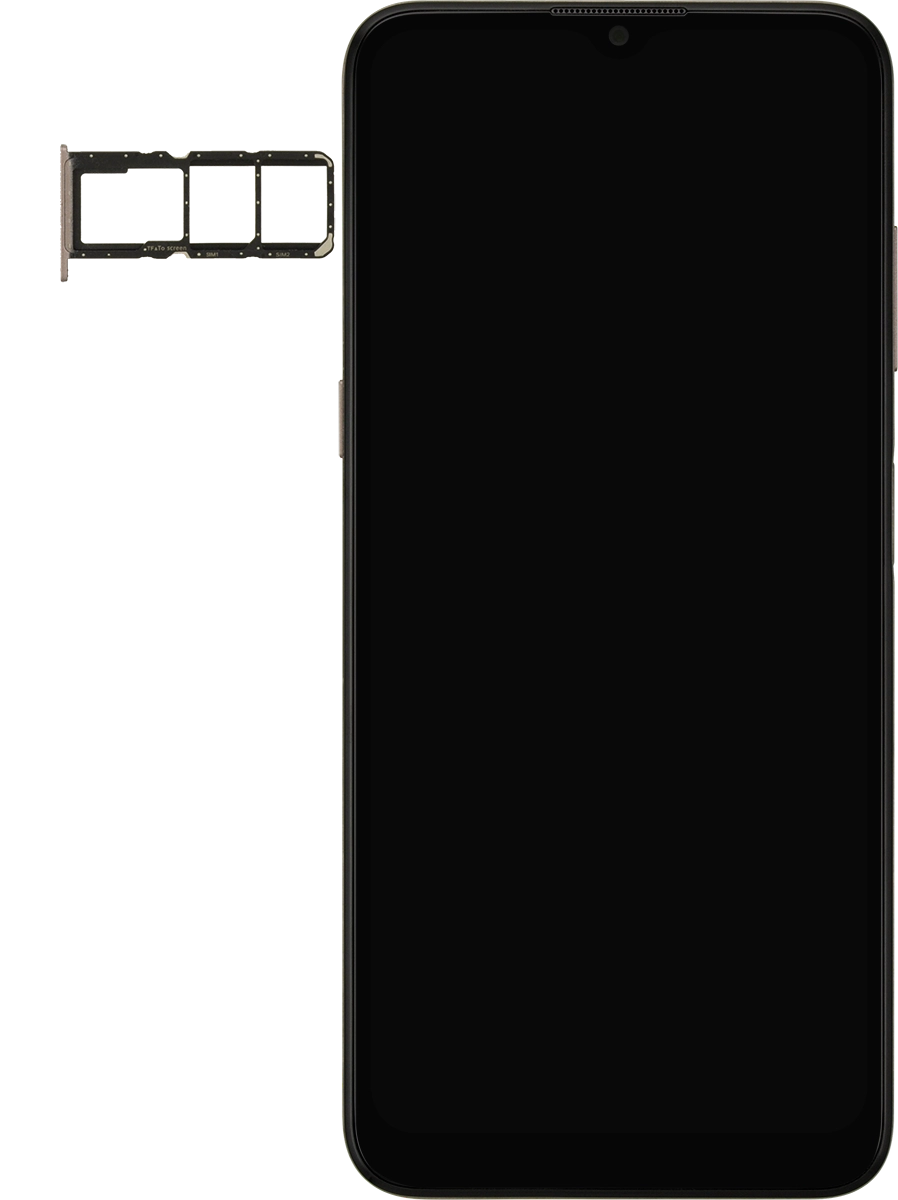 Turn your SIM so the angled corner of the SIM matches the angled corner of the SIM holder and place your SIM in the SIM holder.