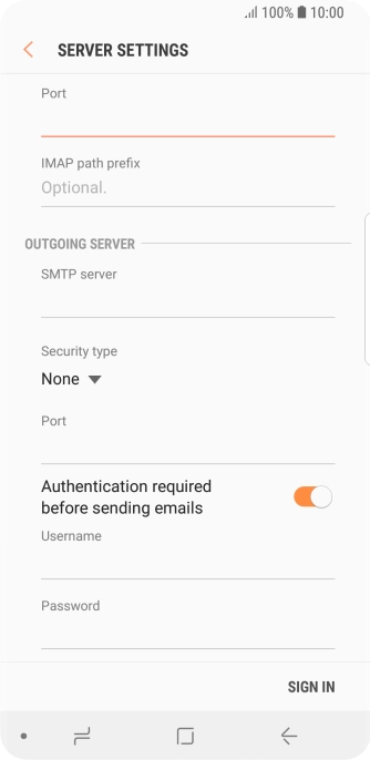 Press the field below 