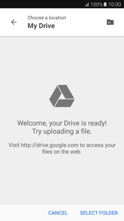 Press the new folder icon.