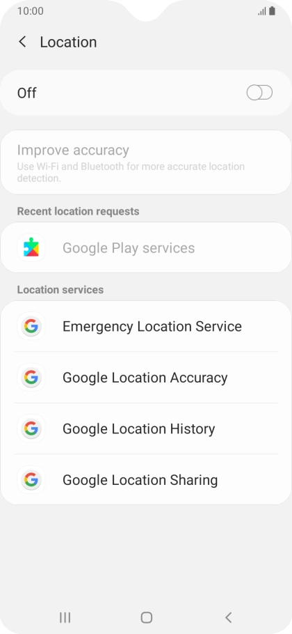 Press the indicator to turn the function on or off.