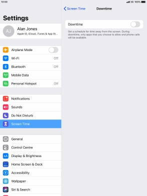Press the indicator next to 