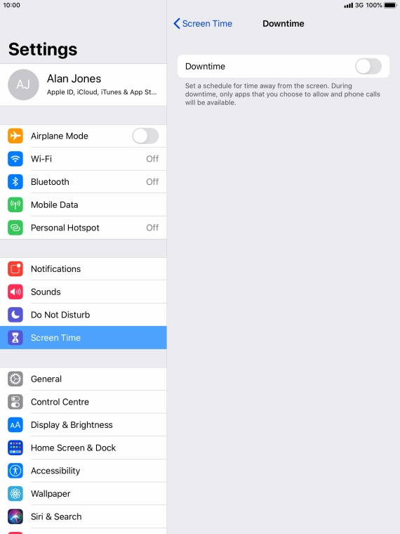 Press the indicator next to 